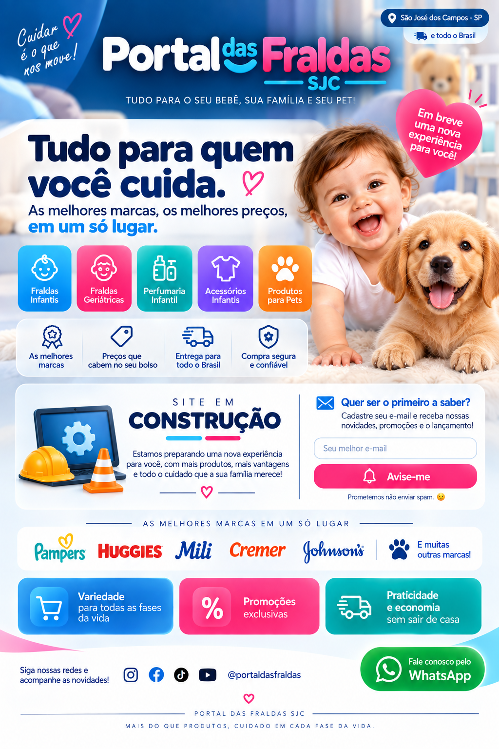 Portal das Fraldas SJC — Site em construção
